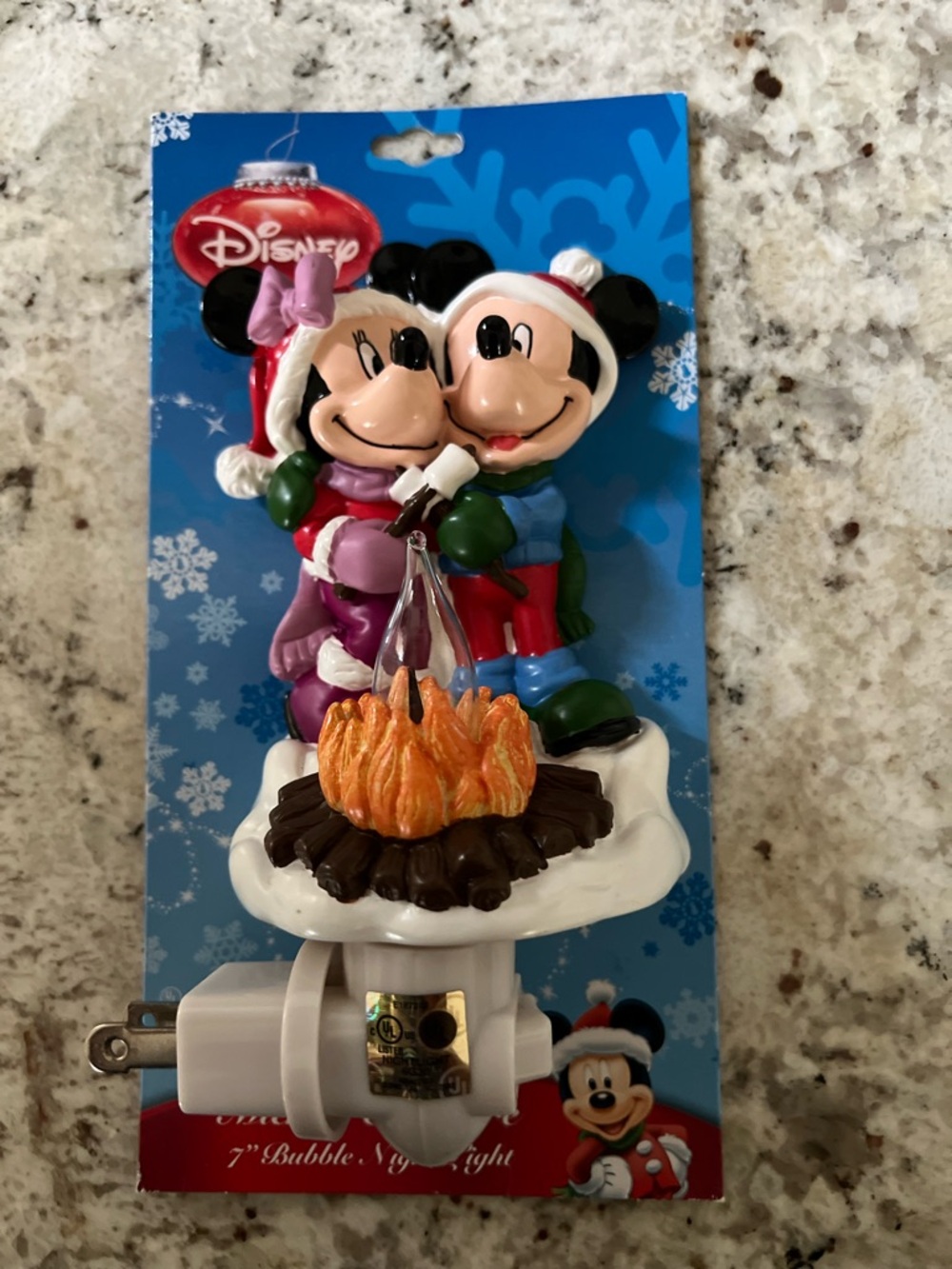 NEW Disney Mickey & Minnie Campfire Bubble Night Light.